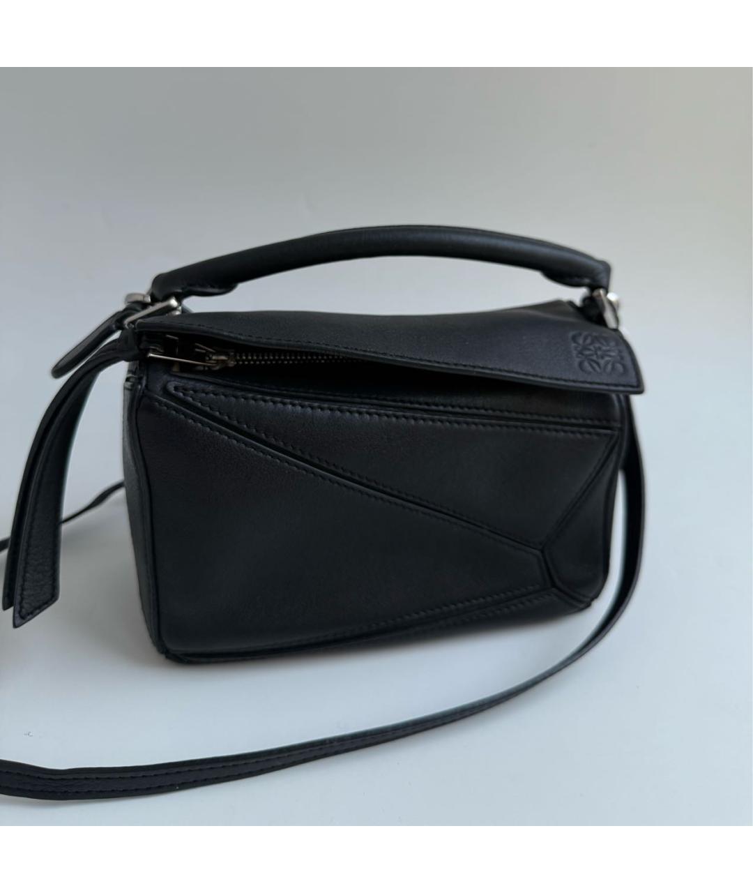 LOEWE Черная кожаная сумка через плечо, фото 3