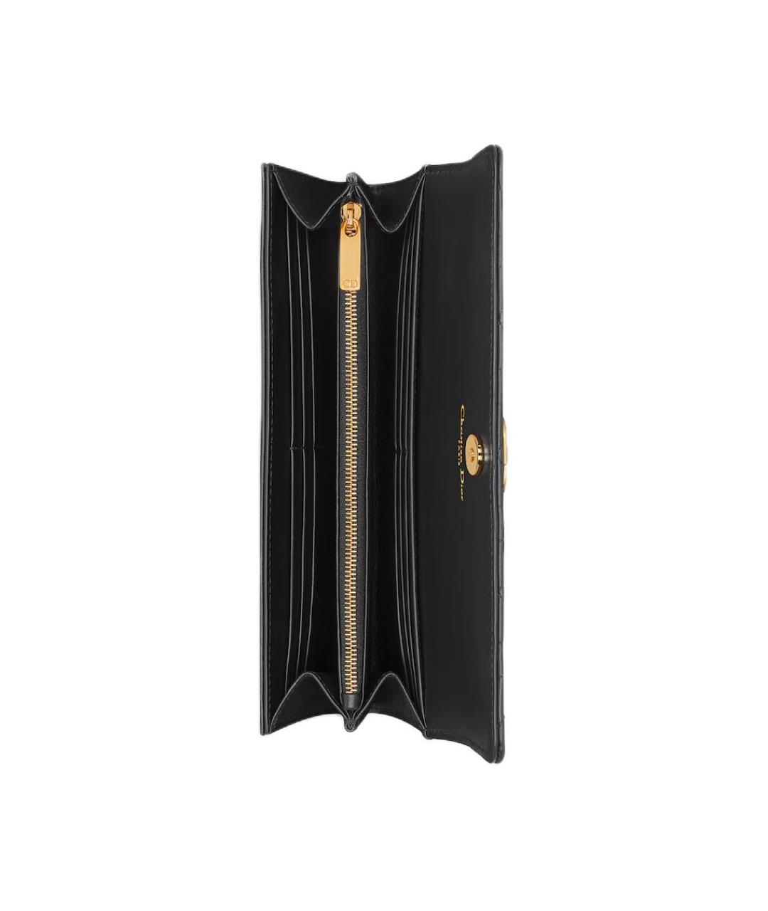 CHRISTIAN DIOR Черный кожаный кошелек, фото 4