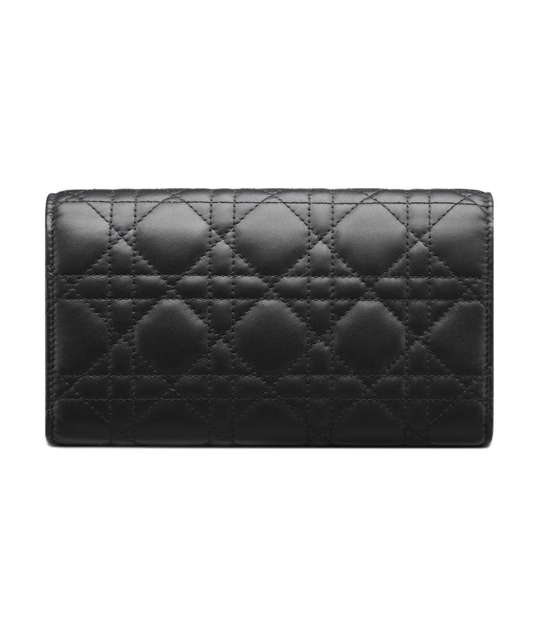 CHRISTIAN DIOR Черный кожаный кошелек, фото 3