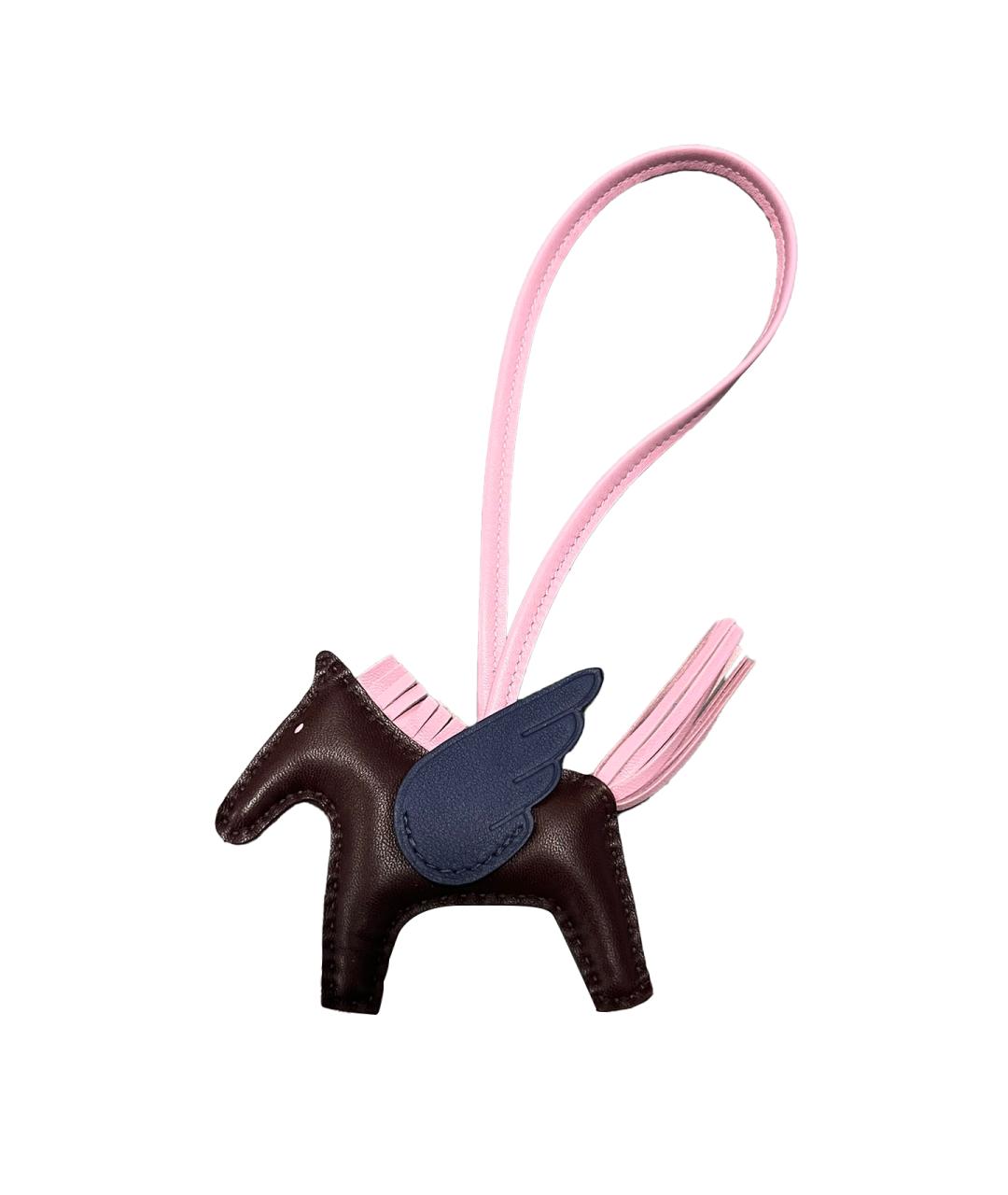 HERMES Черный брелок, фото 1