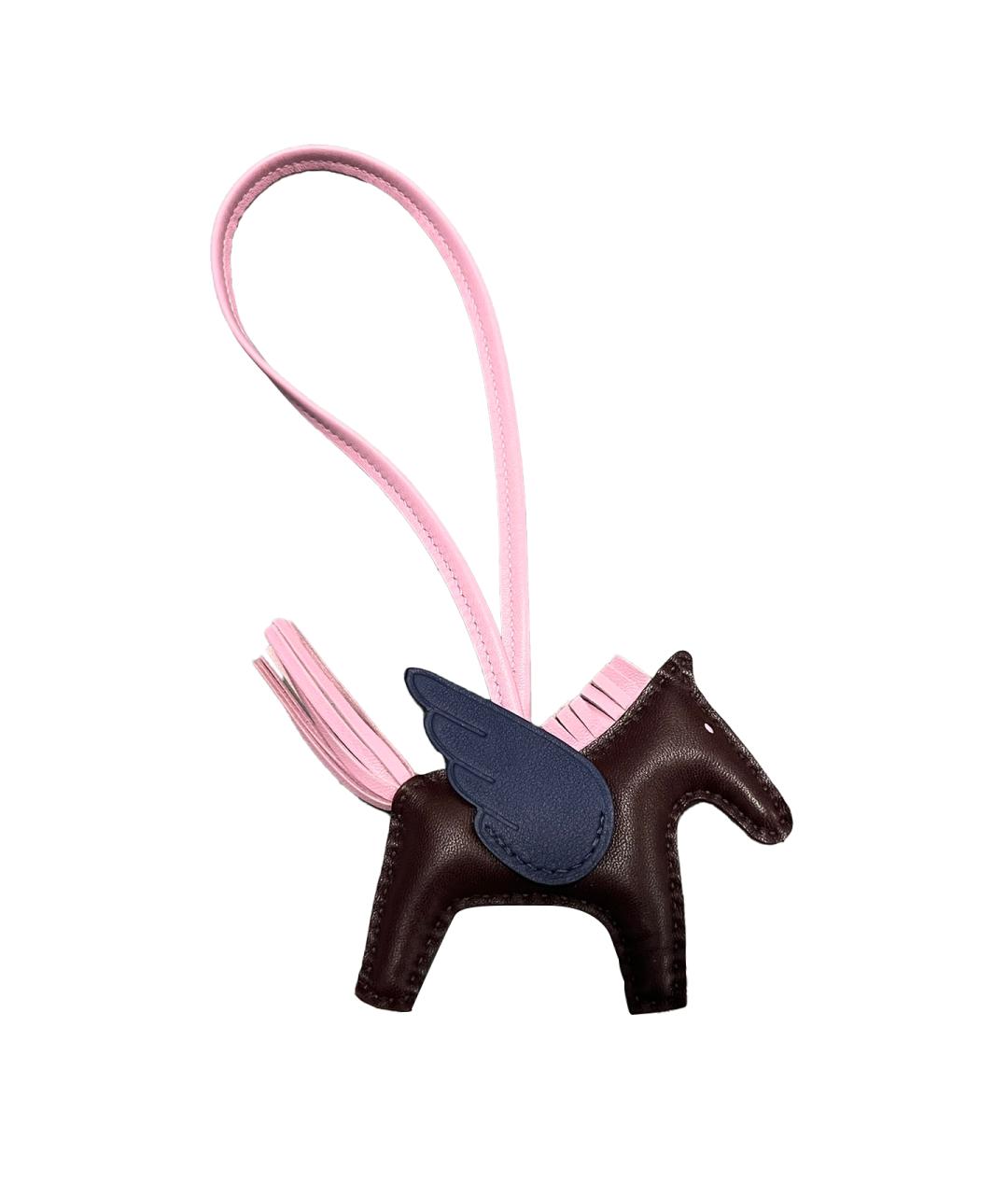 HERMES Черный брелок, фото 2