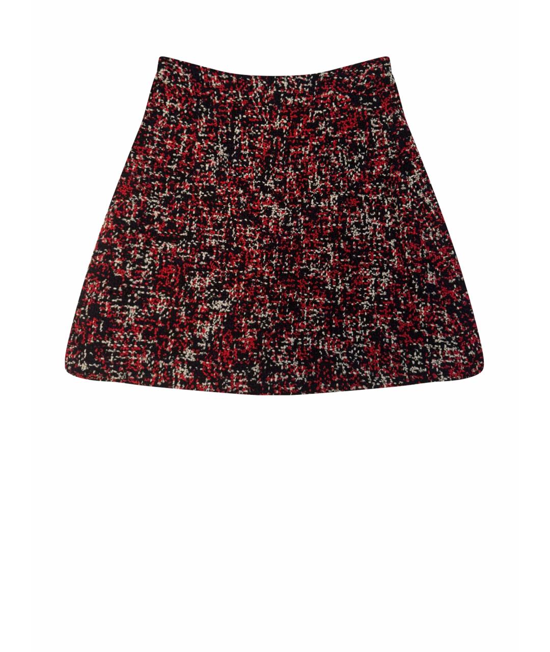 CHRISTIAN DIOR Красная шерстяная юбка мини, фото 1