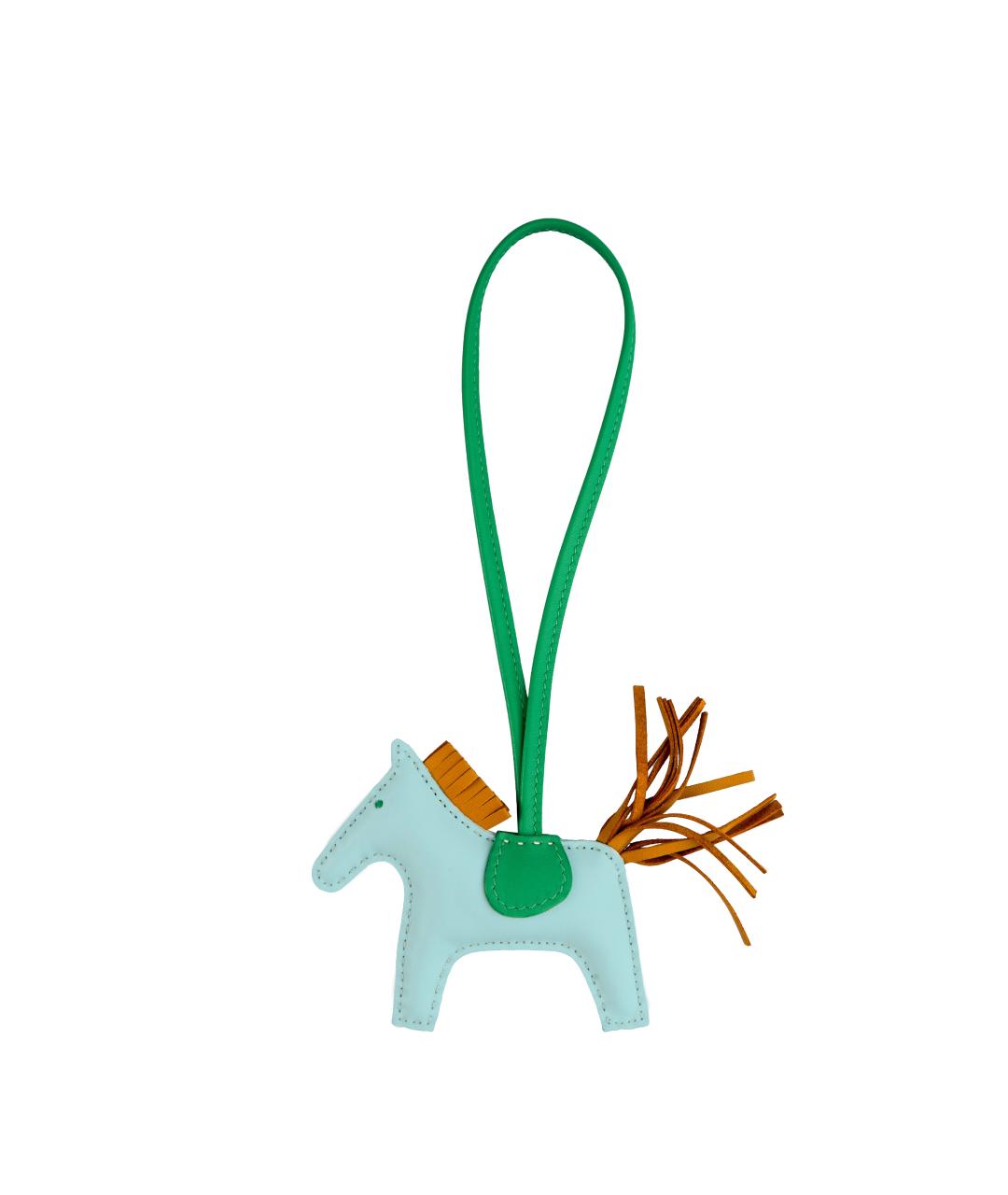 HERMES Голубой брелок, фото 2