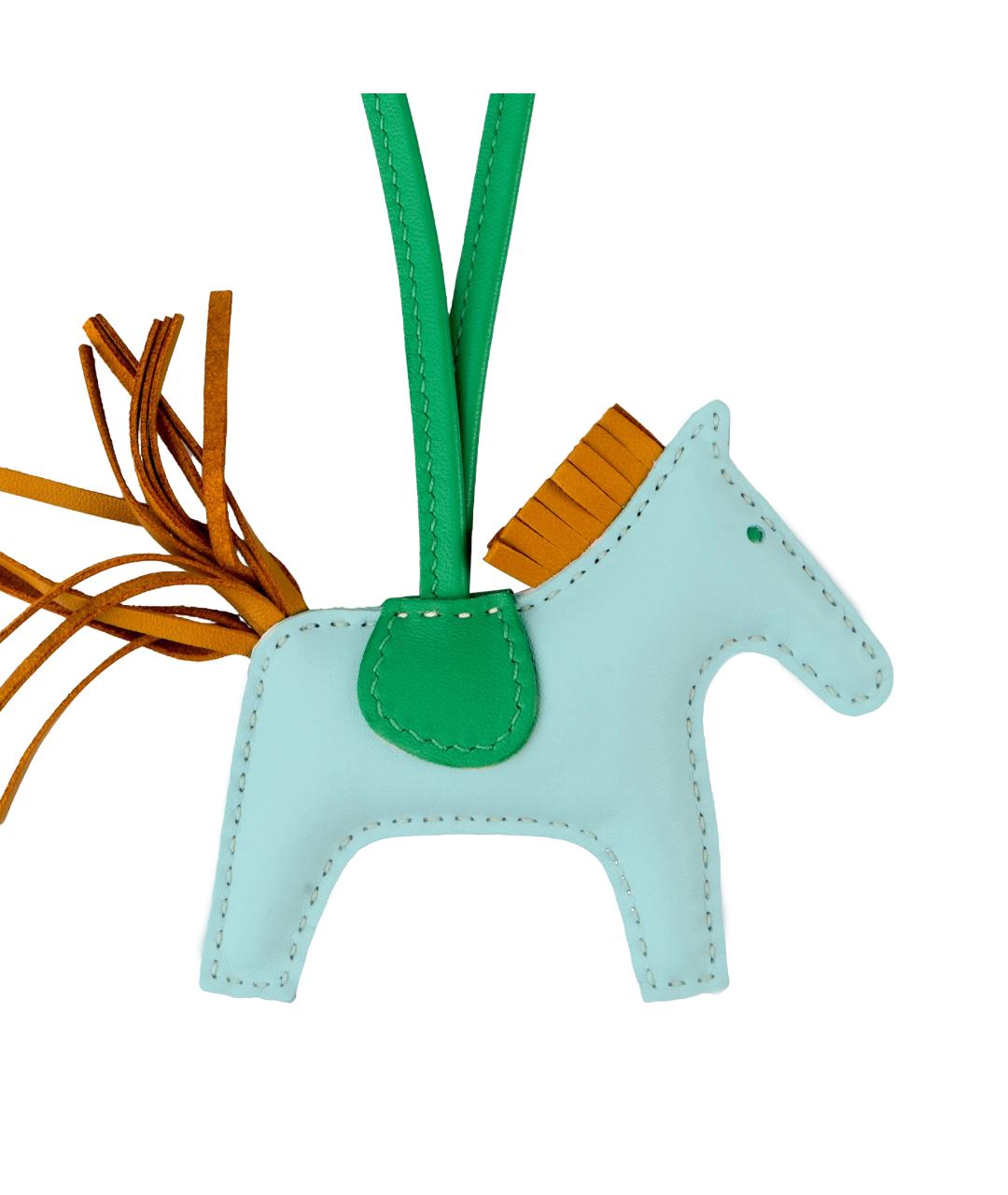 HERMES Голубой брелок, фото 3