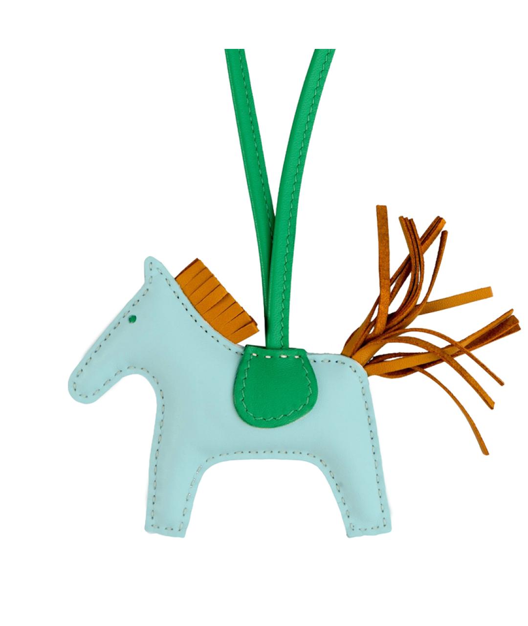 HERMES Голубой брелок, фото 4