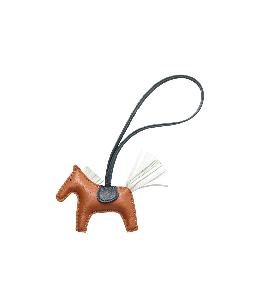 HERMES Коричневый брелок, фото 2