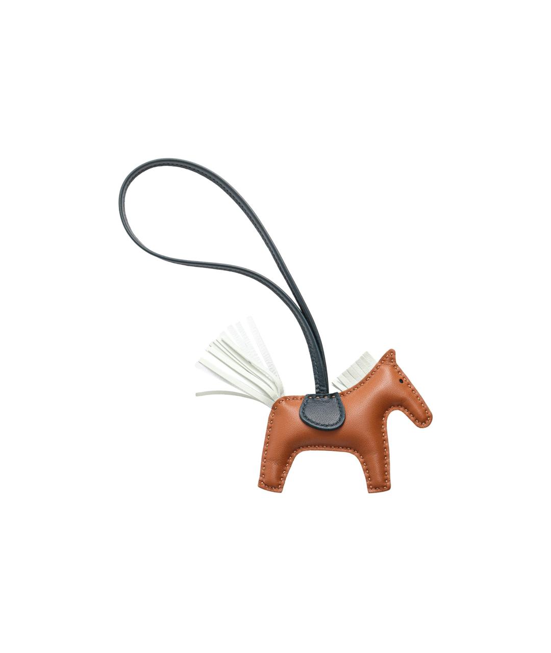 HERMES Коричневый брелок, фото 4