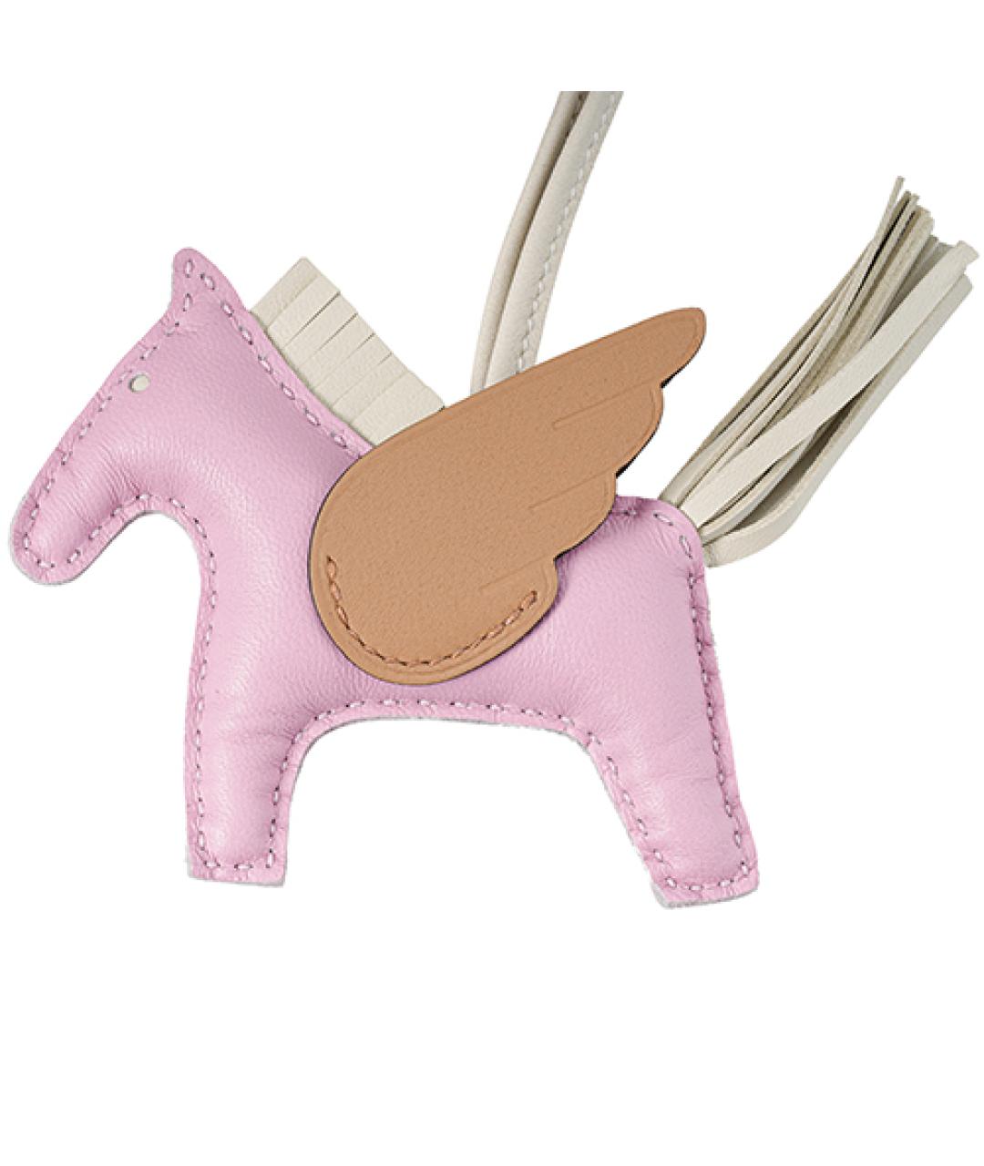 HERMES Розовый брелок, фото 2