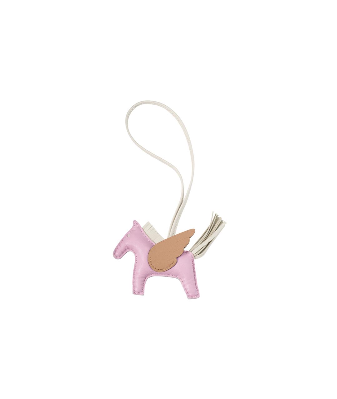 HERMES Розовый брелок, фото 4