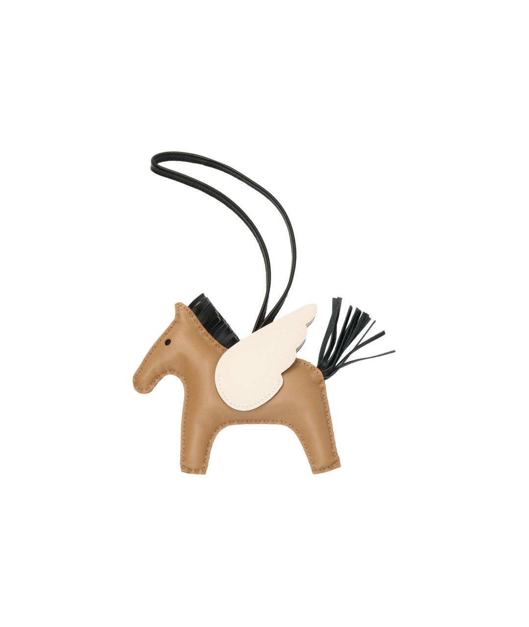 HERMES Коричневый брелок, фото 2