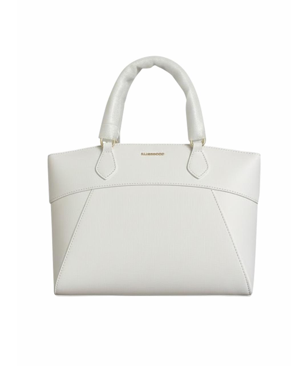 COCCINELLE Белая кожаная сумка с короткими ручками, фото 1