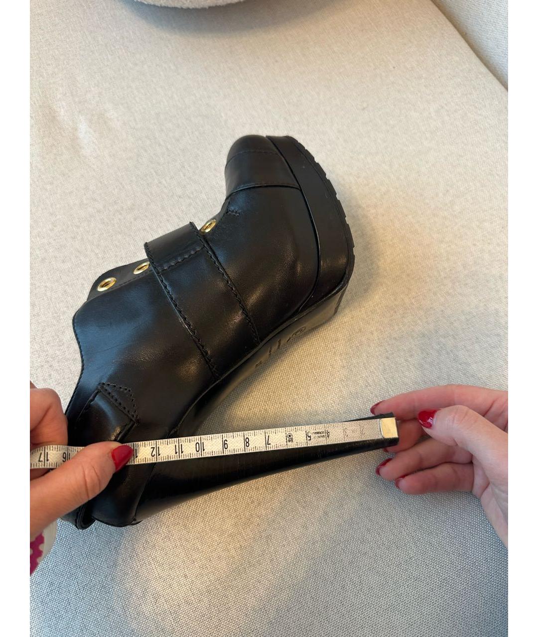 ALEXANDER MCQUEEN Черные кожаные ботильоны, фото 7