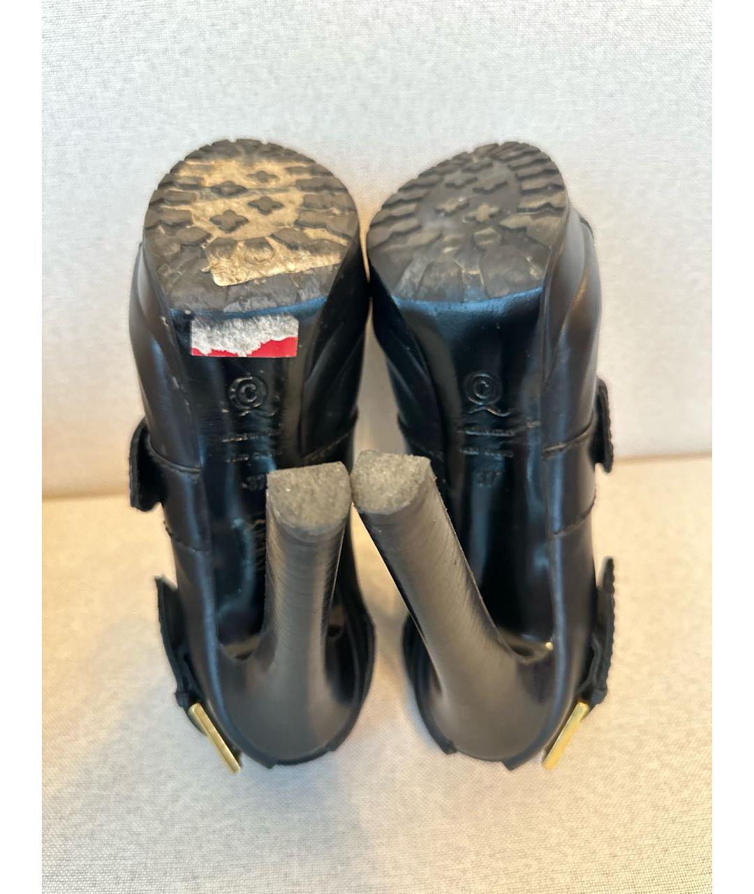 ALEXANDER MCQUEEN Черные кожаные ботильоны, фото 5