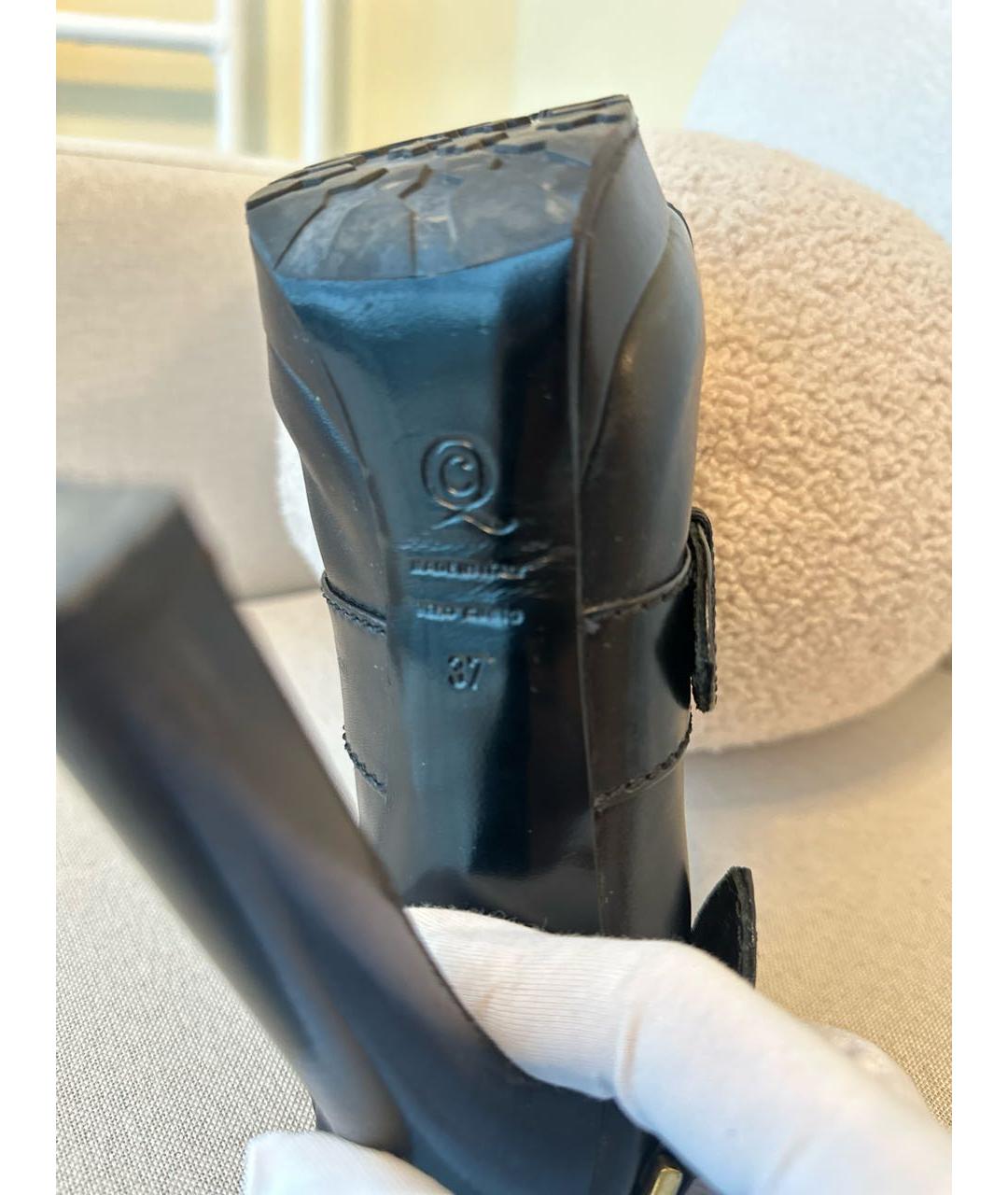 ALEXANDER MCQUEEN Черные кожаные ботильоны, фото 6