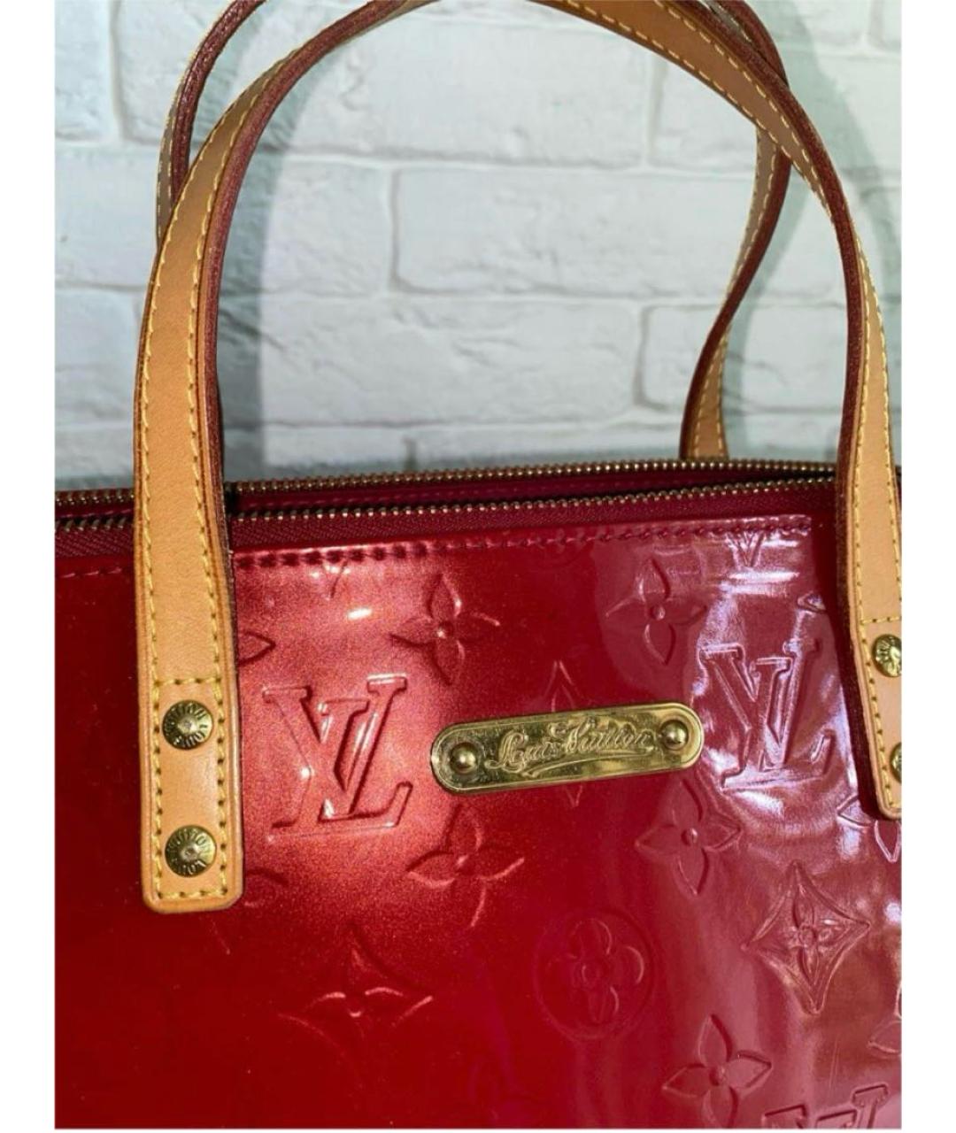 LOUIS VUITTON Красная сумка с короткими ручками из лакированной кожи, фото 2