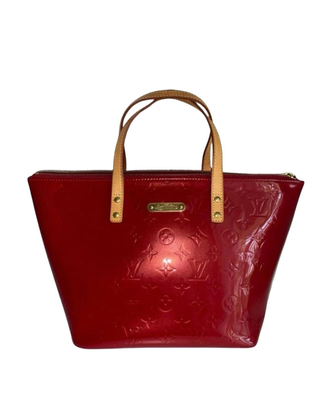 LOUIS VUITTON Красная сумка с короткими ручками из лакированной кожи, фото 1