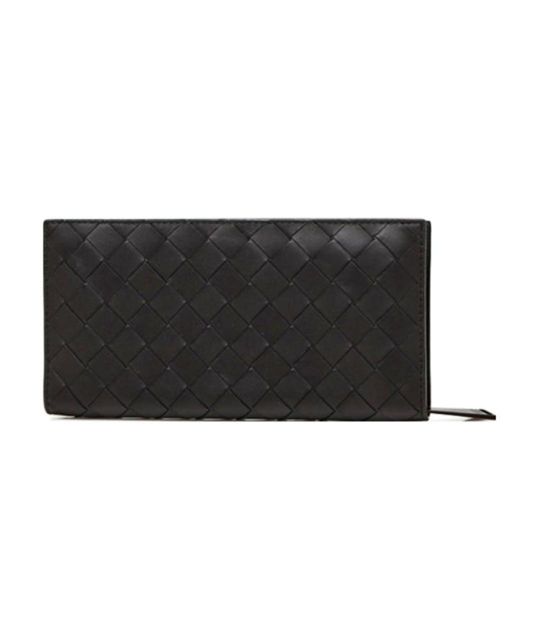 BOTTEGA VENETA Черный кожаный кошелек, фото 2