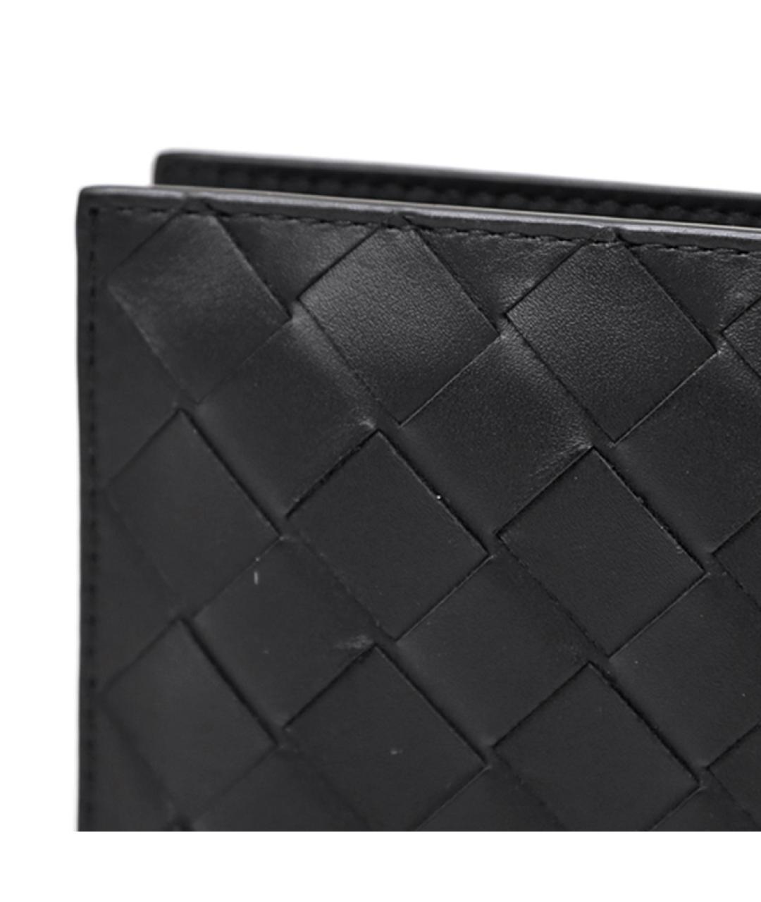 BOTTEGA VENETA Черный кожаный кошелек, фото 4