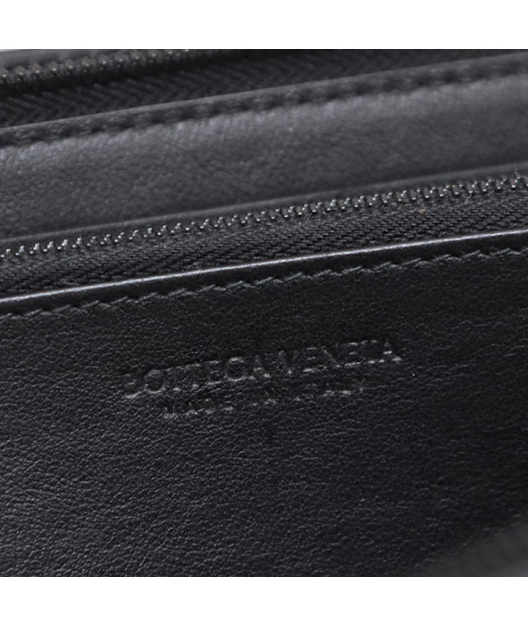 BOTTEGA VENETA Черный кожаный кошелек, фото 7