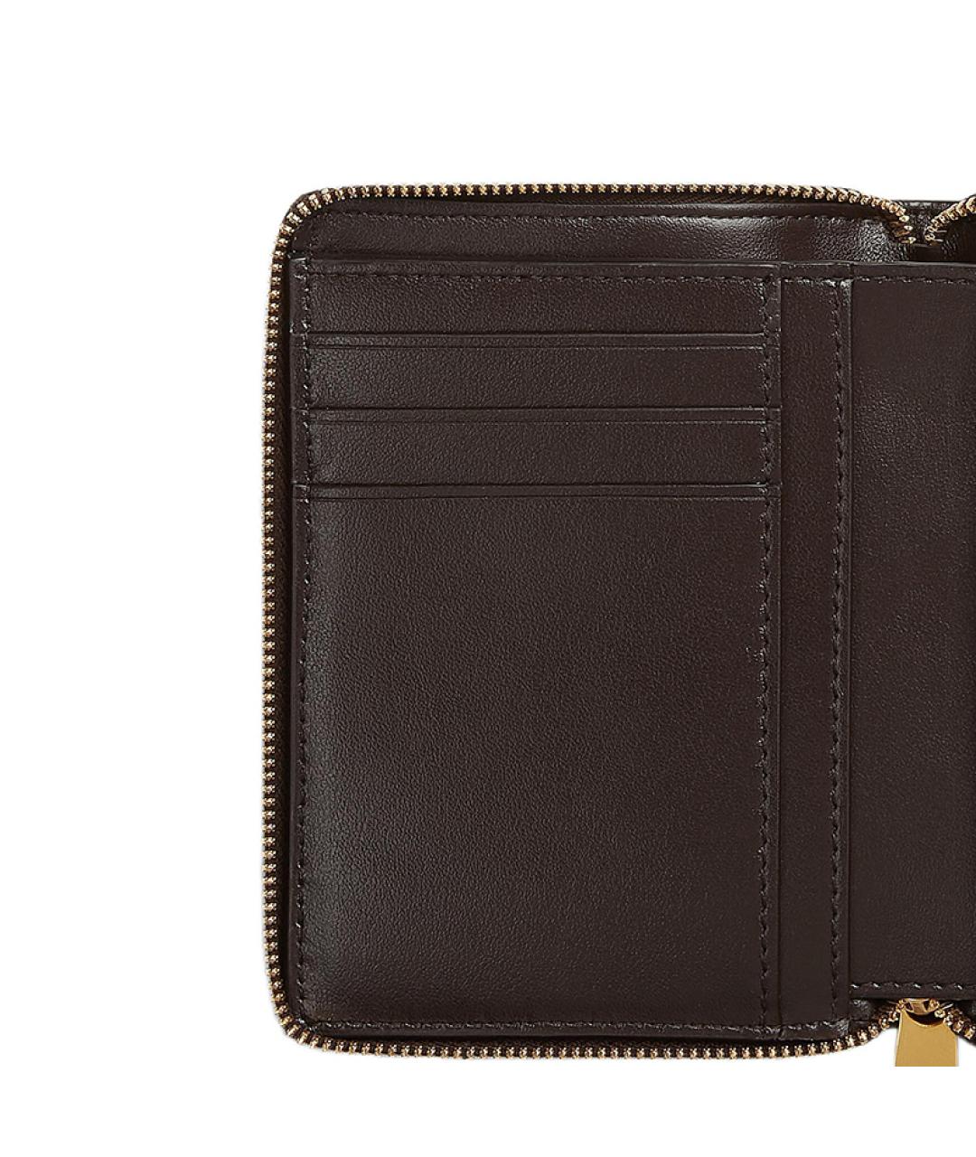 BOTTEGA VENETA Коричневый кожаный кошелек, фото 4