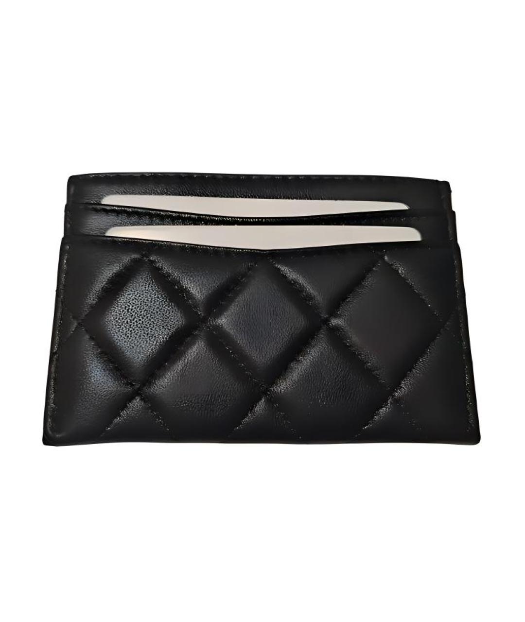 CHANEL Черный кожаный кардхолдер, фото 2