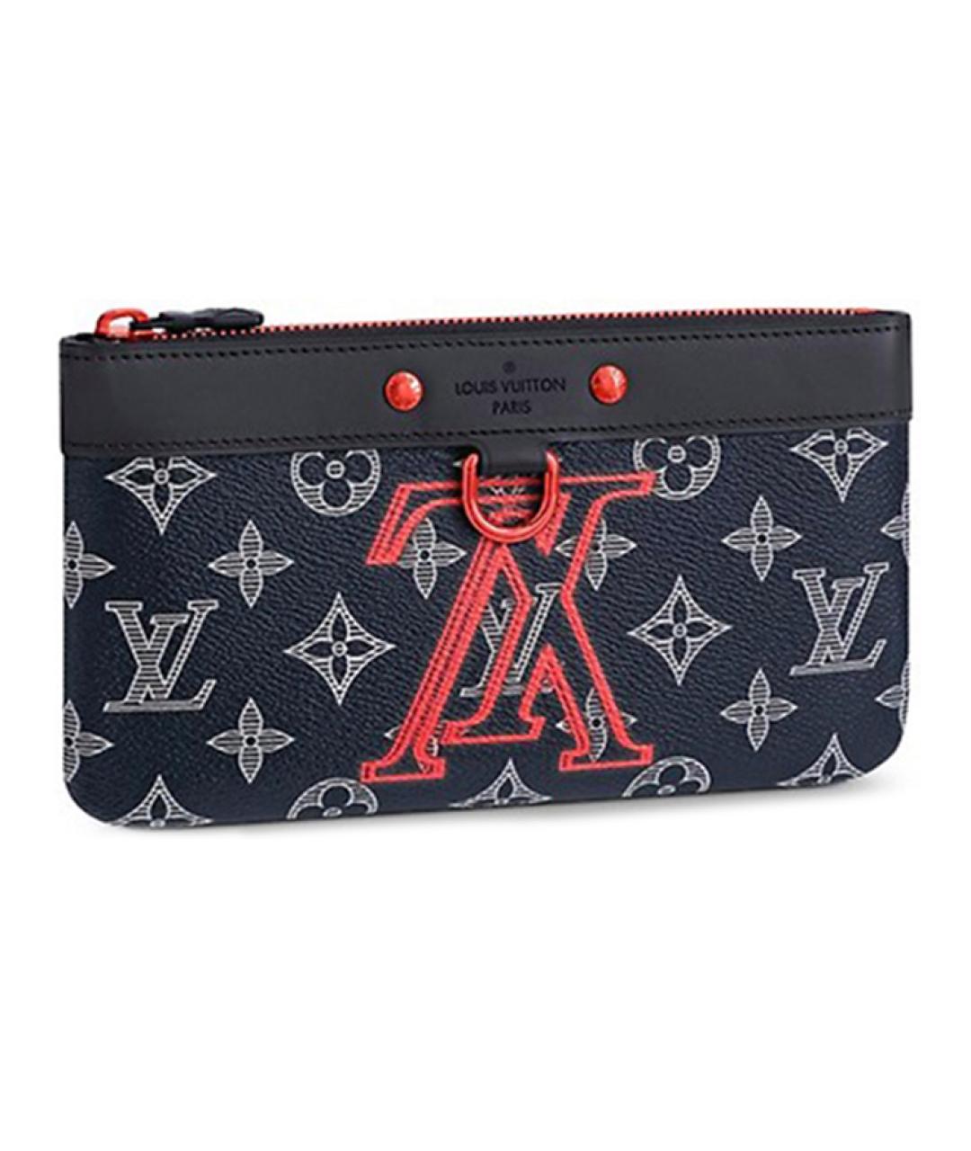 LOUIS VUITTON Черная кожаная папка для документов, фото 1