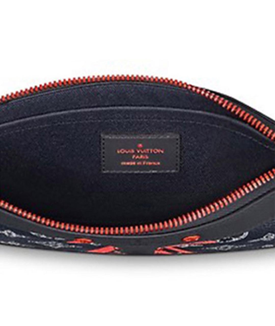 LOUIS VUITTON Черная кожаная папка для документов, фото 5