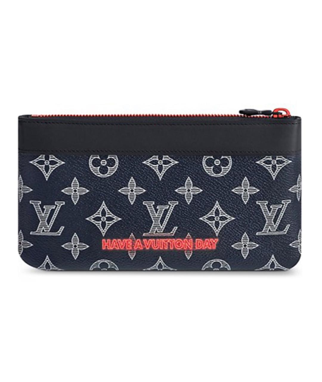 LOUIS VUITTON Черная кожаная папка для документов, фото 2