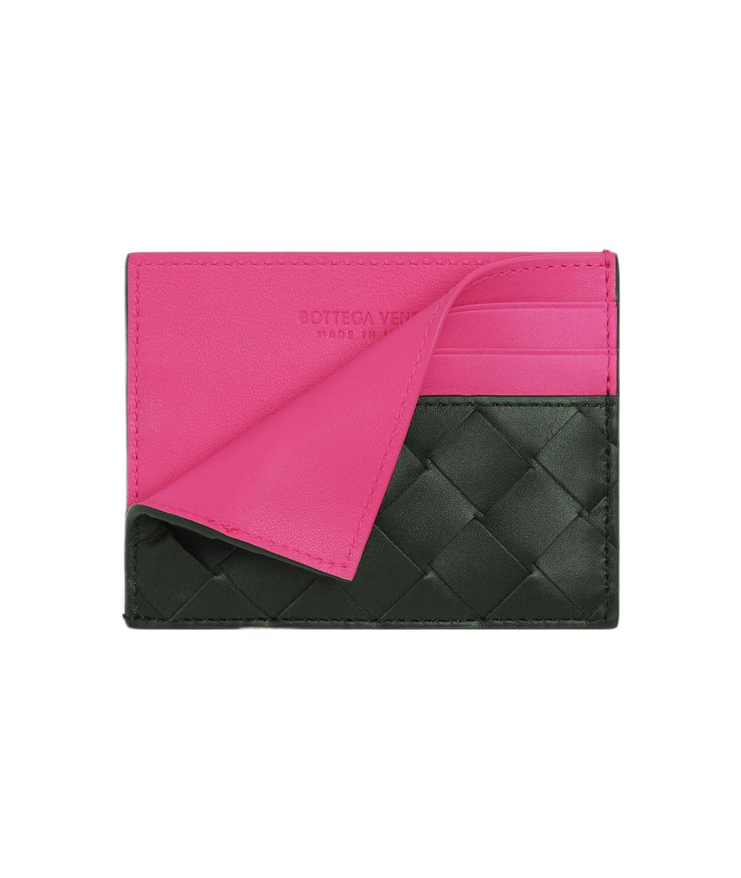 BOTTEGA VENETA Черный кожаный кардхолдер, фото 2