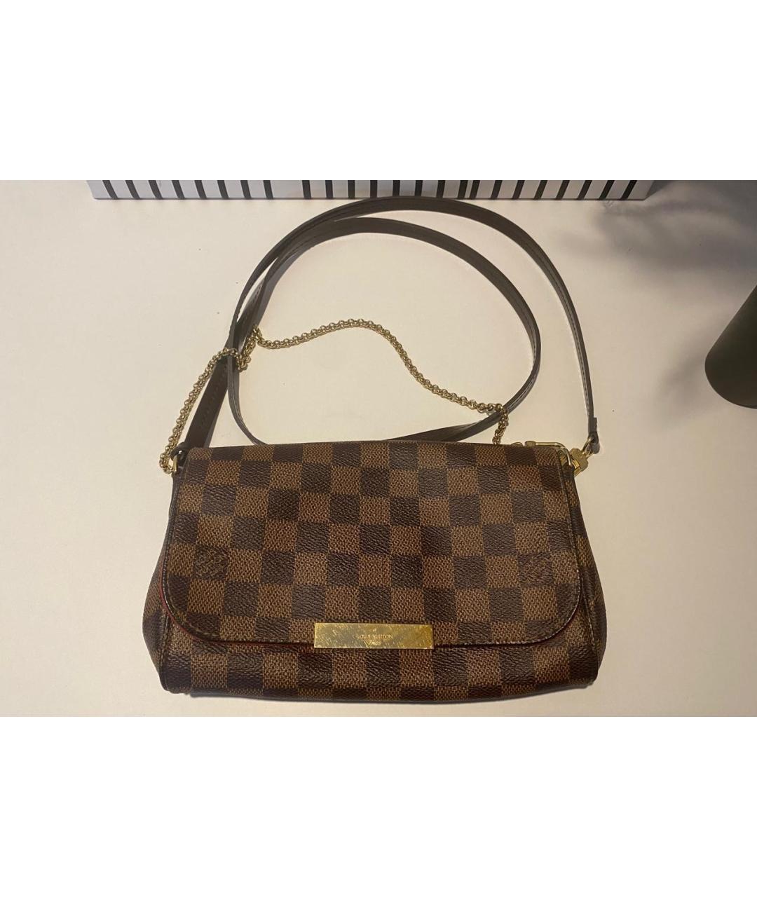 LOUIS VUITTON Коричневая сумка через плечо, фото 6