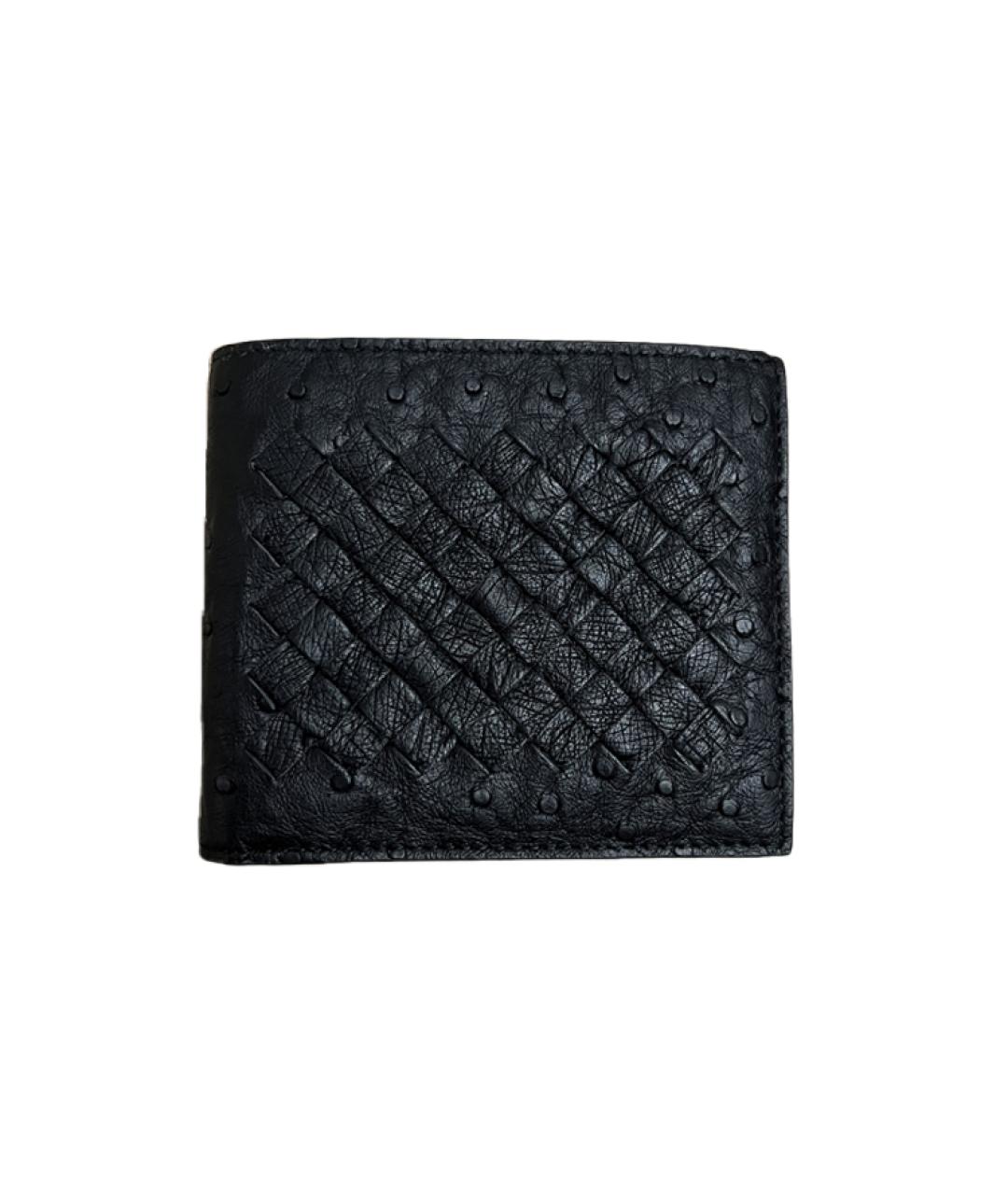 BOTTEGA VENETA Черный кожаный кошелек, фото 1