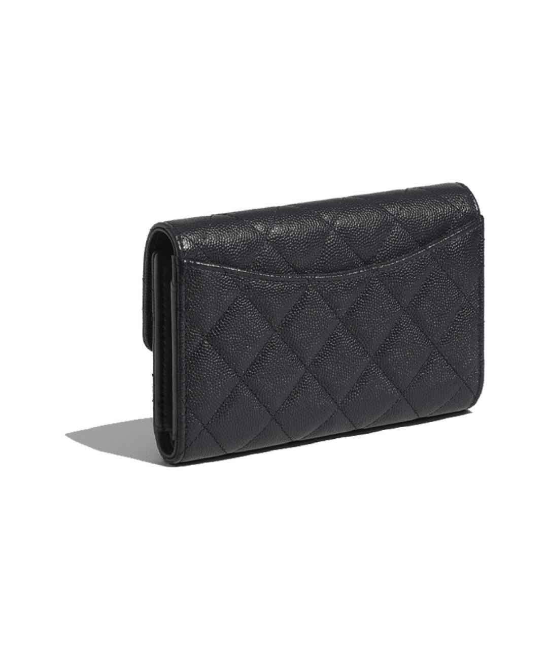 CHANEL Черный кожаный кошелек, фото 2