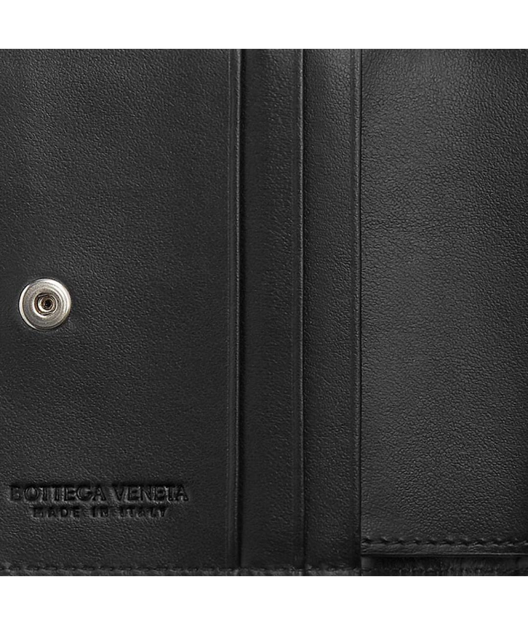 BOTTEGA VENETA Черный кожаный кошелек, фото 5