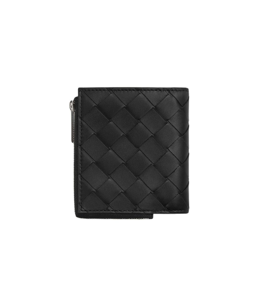 BOTTEGA VENETA Черный кожаный кошелек, фото 3