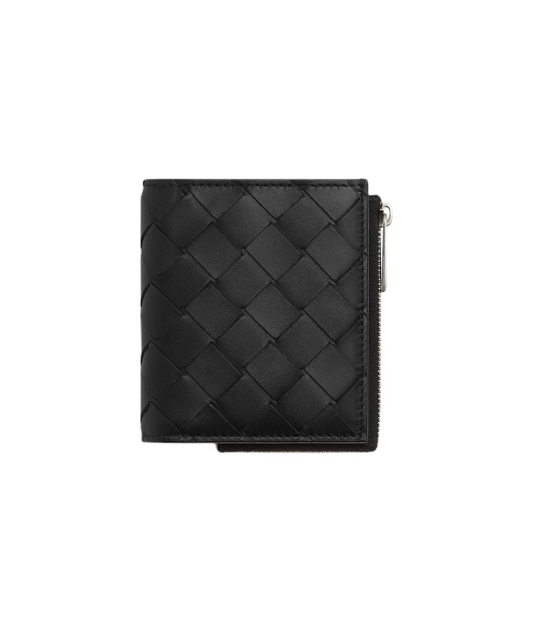 BOTTEGA VENETA Черный кожаный кошелек, фото 1