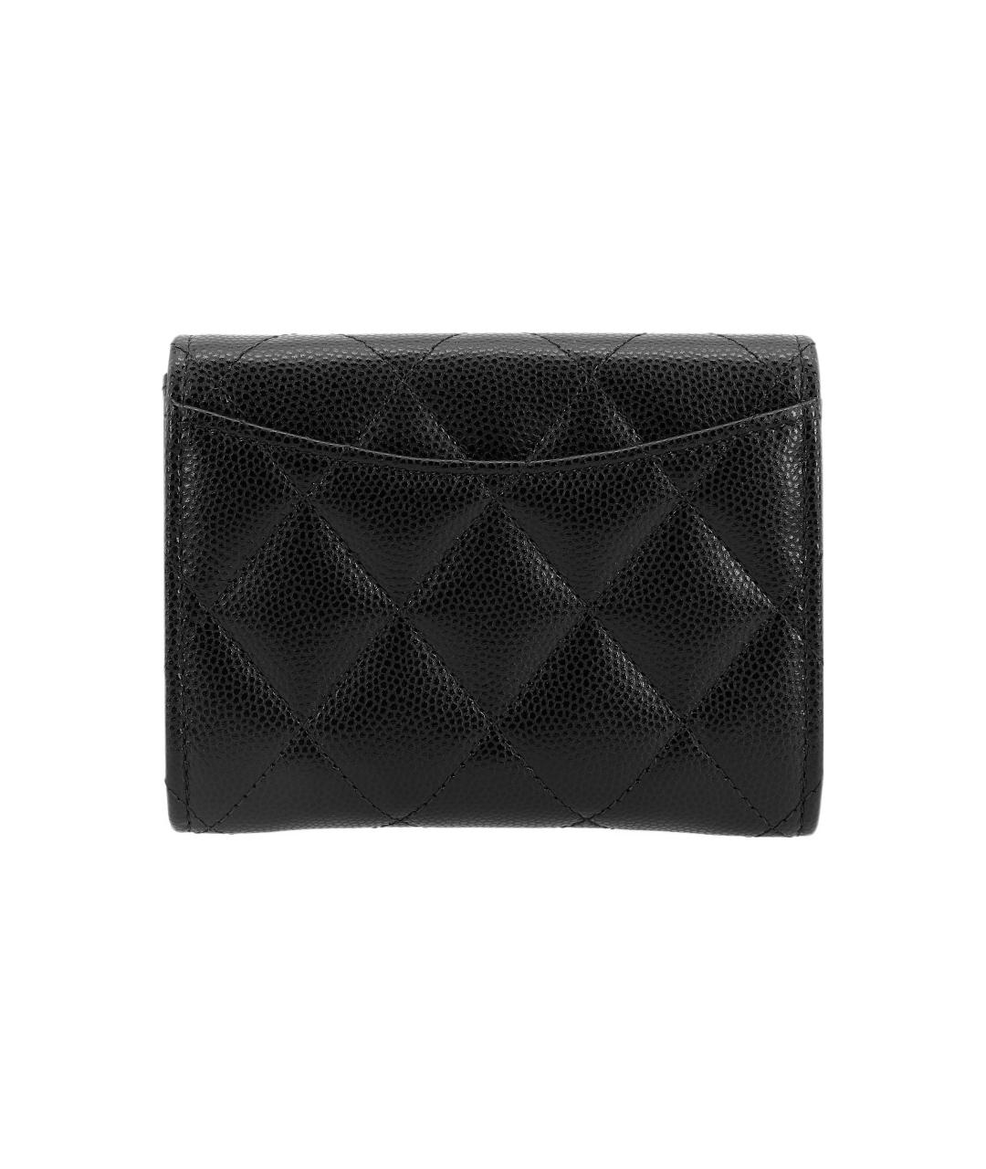 CHANEL Черный кожаный кошелек, фото 3