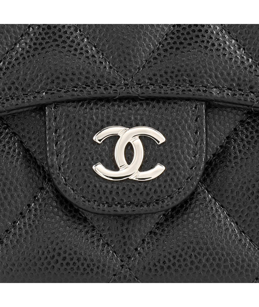CHANEL Черный кожаный кошелек, фото 6