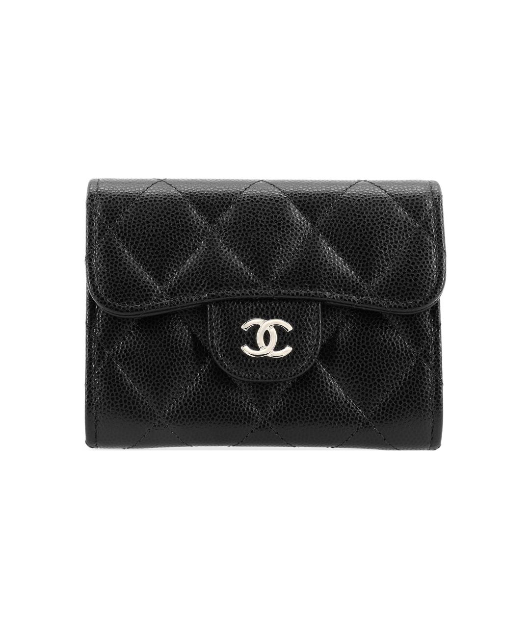 CHANEL Черный кожаный кошелек, фото 1
