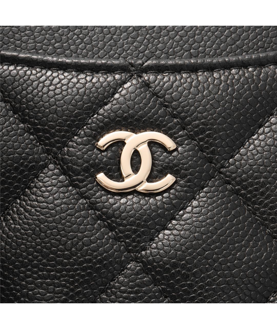 CHANEL Черный кожаный кошелек, фото 5