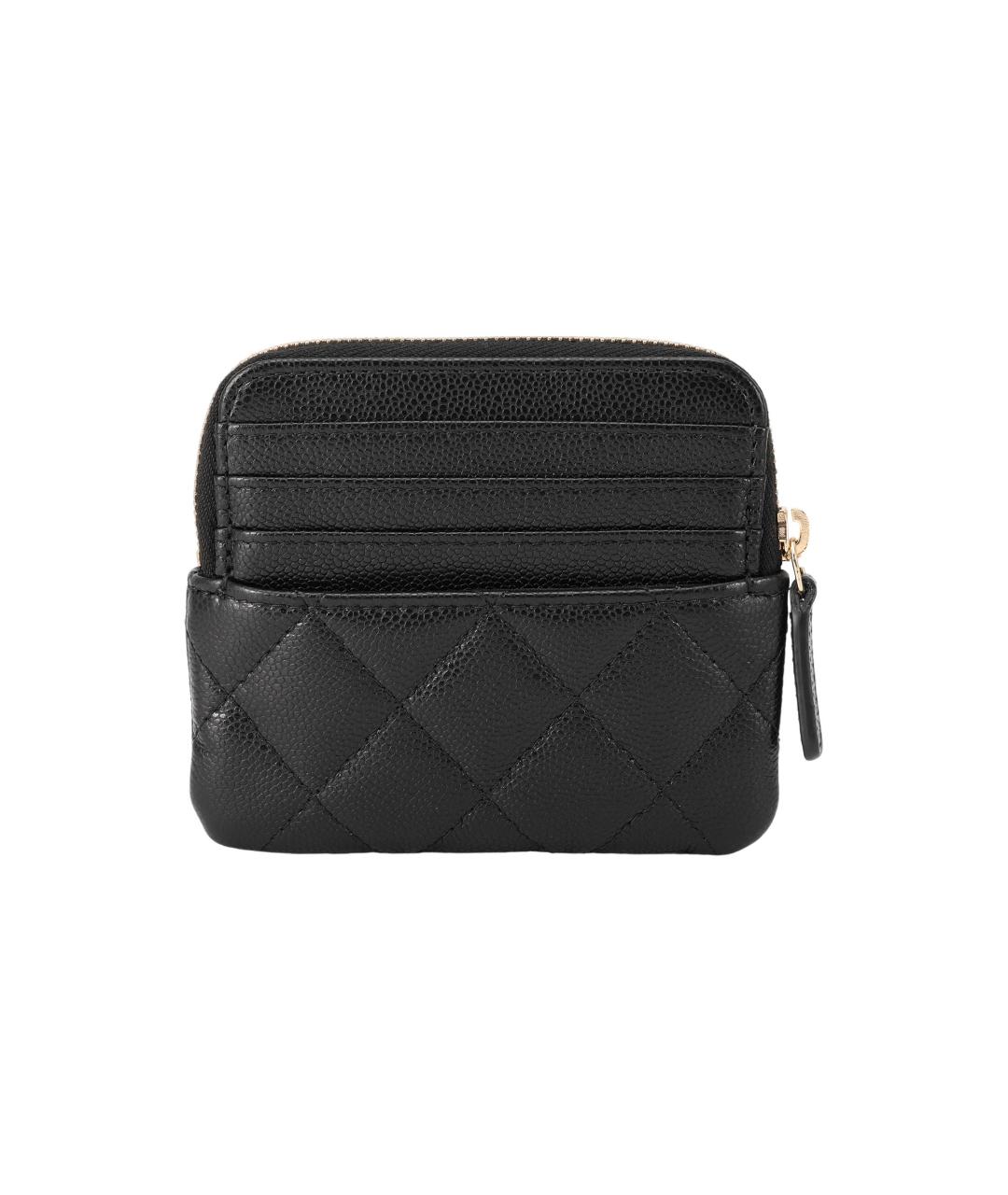 CHANEL Черный кожаный кошелек, фото 3