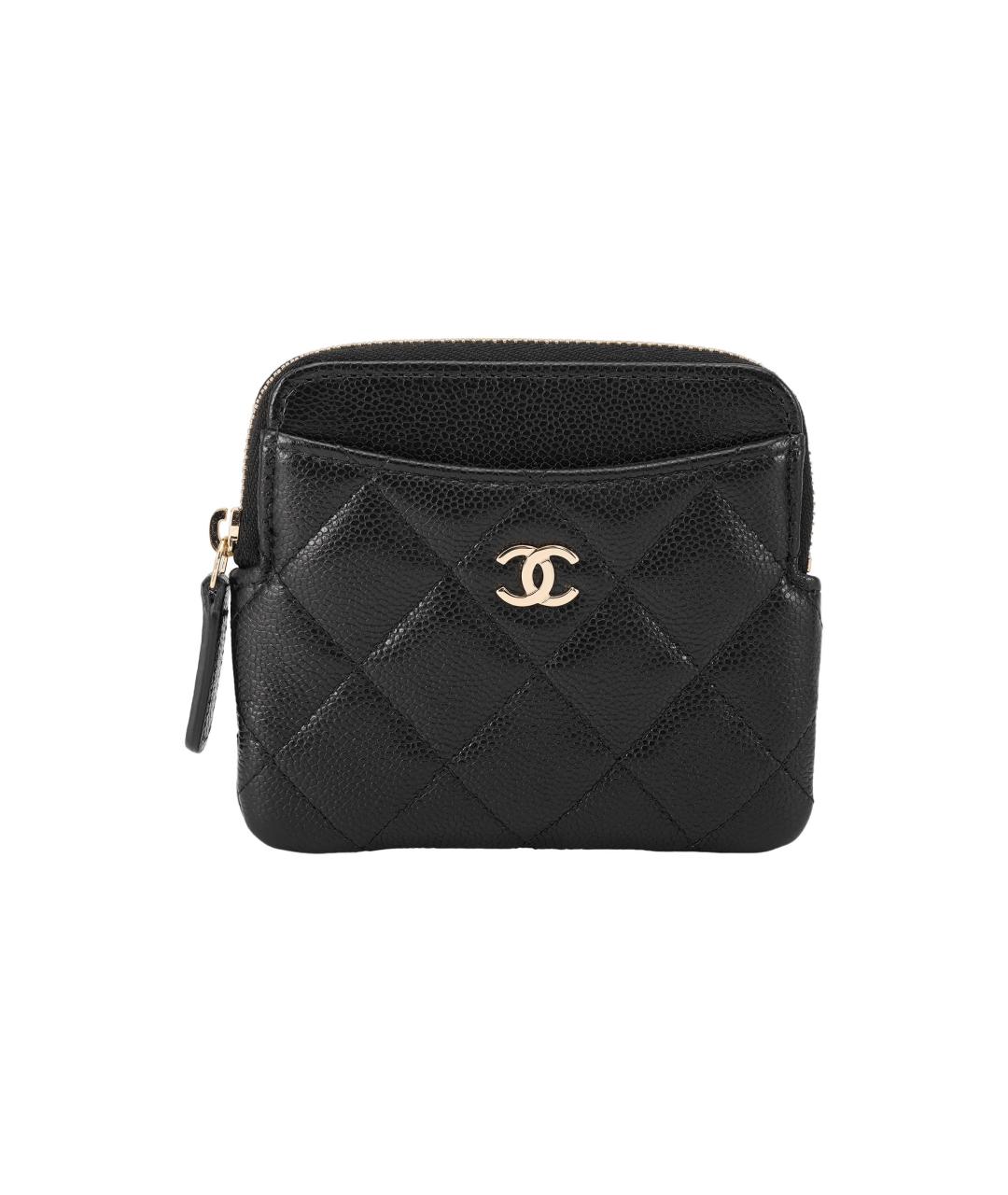 CHANEL Черный кожаный кошелек, фото 1