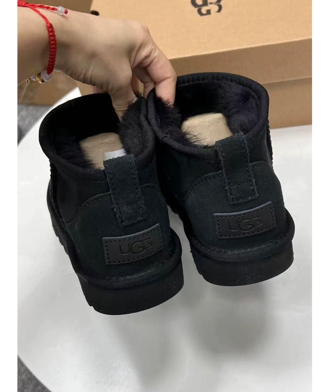 UGG AUSTRALIA Черные замшевые ботинки, фото 3