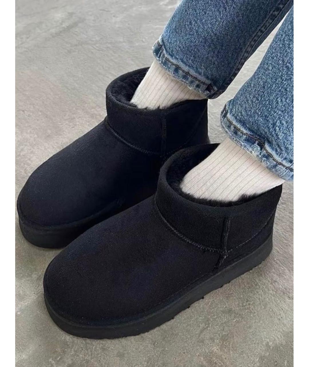 UGG AUSTRALIA Черные замшевые ботинки, фото 4