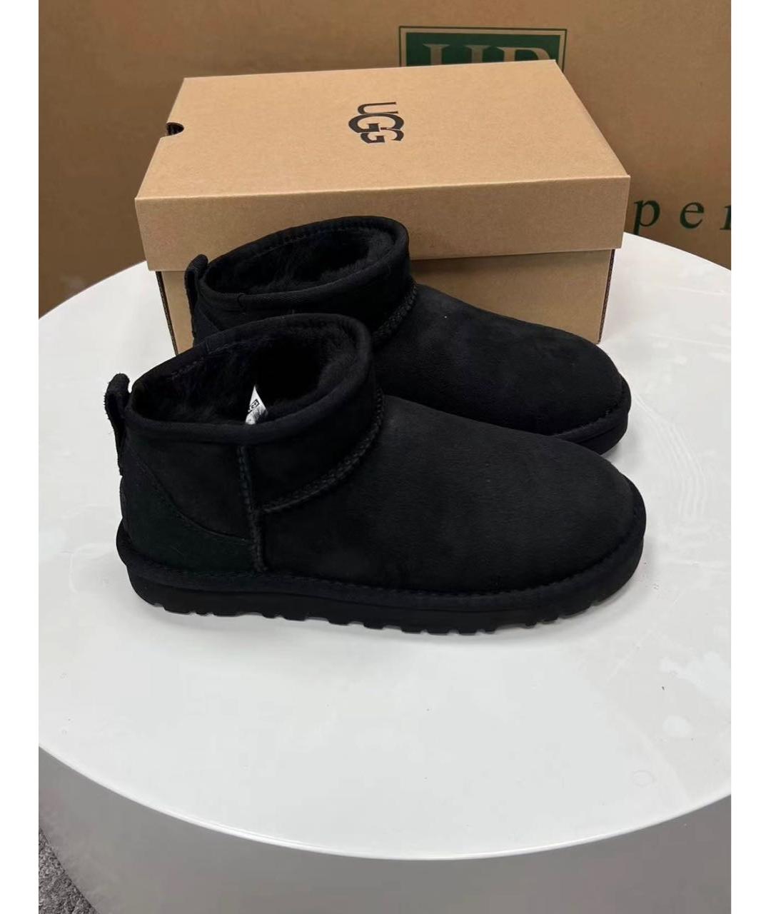 UGG AUSTRALIA Черные замшевые ботинки, фото 2