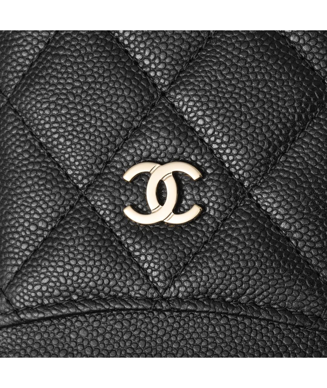 CHANEL Черный кожаный кардхолдер, фото 5