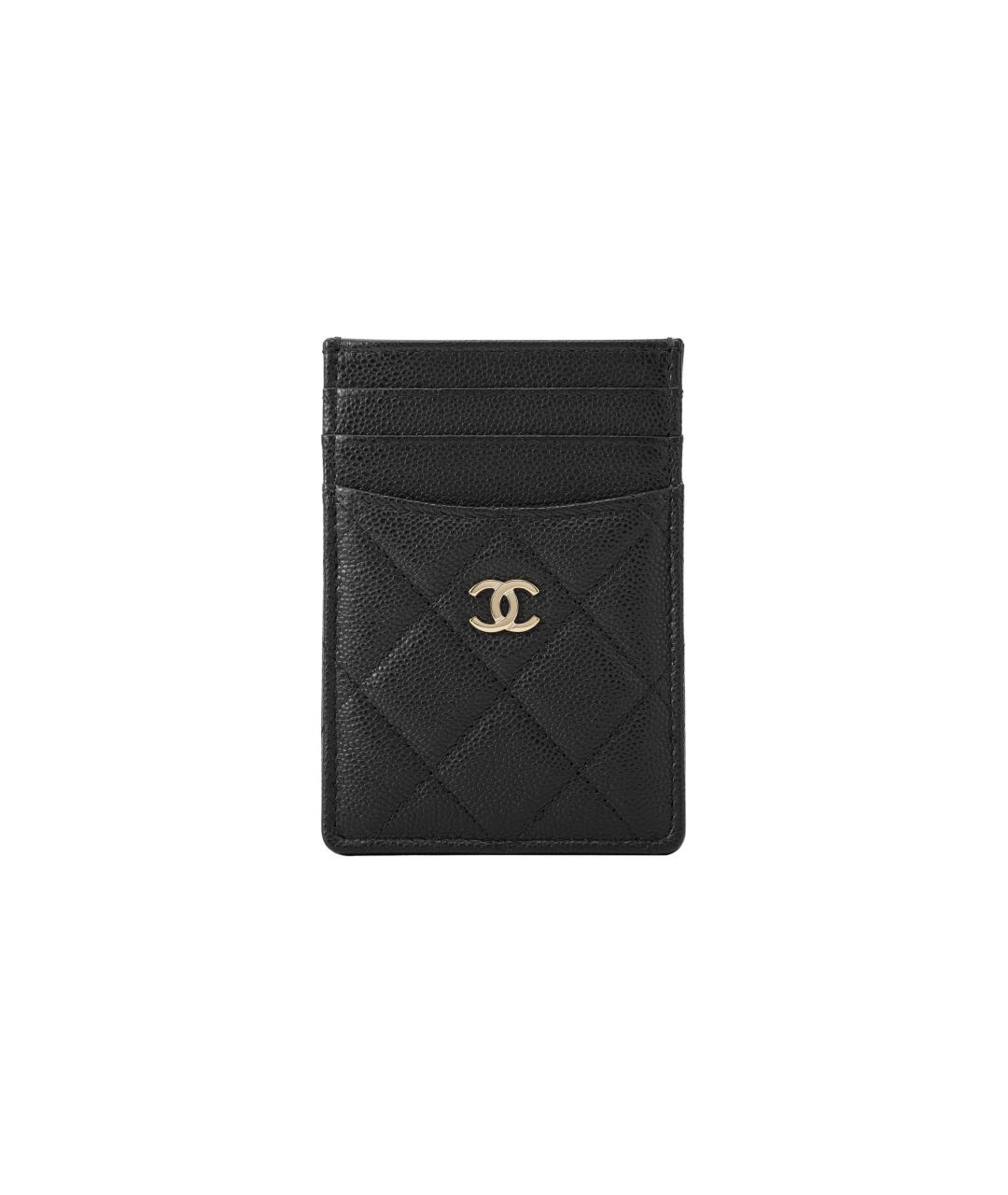 CHANEL Черный кожаный кардхолдер, фото 1