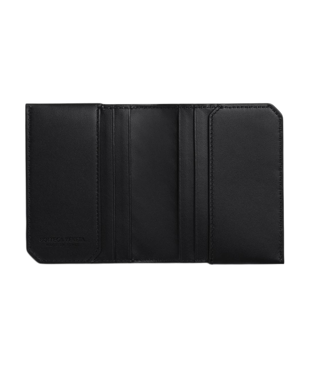 BOTTEGA VENETA Черный кожаный кардхолдер, фото 3
