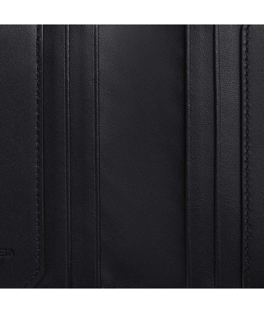 BOTTEGA VENETA Черный кожаный кардхолдер, фото 5