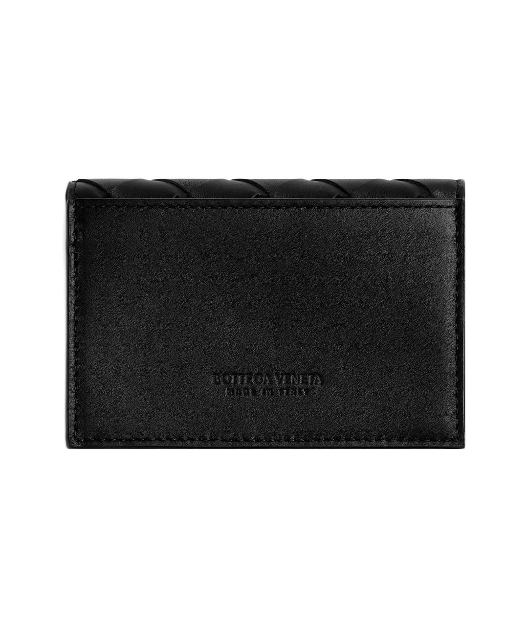 BOTTEGA VENETA Черный кожаный кардхолдер, фото 3