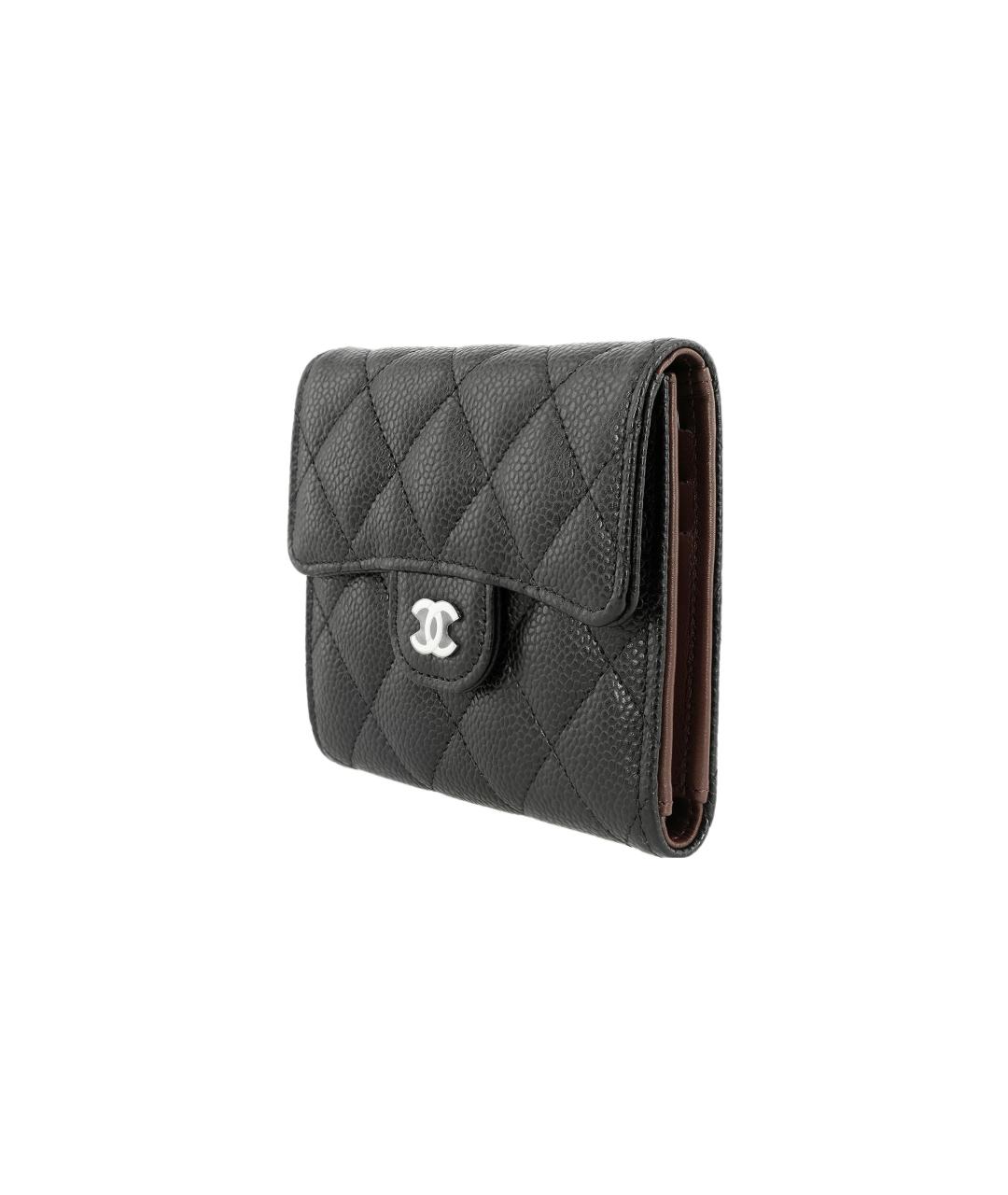 CHANEL Черный кожаный кошелек, фото 2